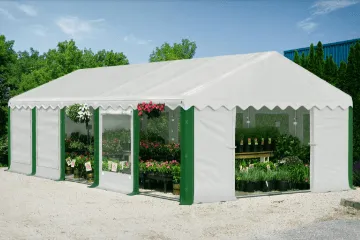 Namiot wystawowy jako stoisko na targach rolniczych